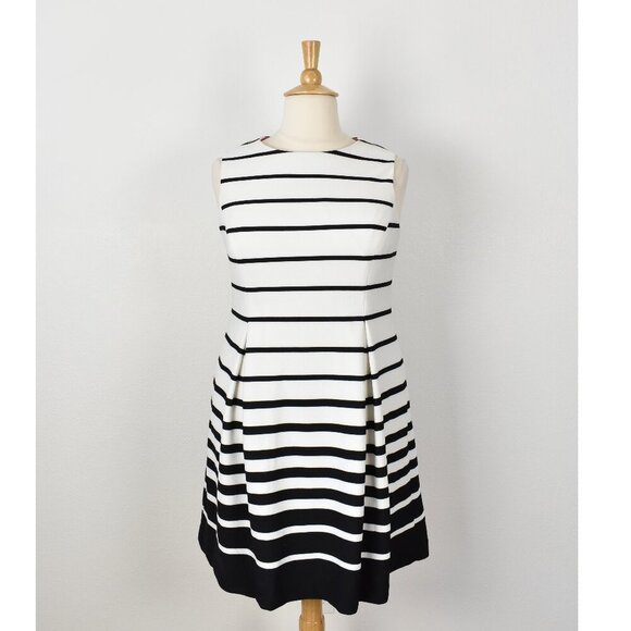 Eliza J Dresses & Skirts - Eliza J Graduated Stripe Pleated Sleeveless Dress - 14W